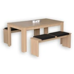 Tischgruppe - Buche - 3-teilig - Sitzbänke