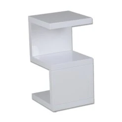 Beistelltisch - Weiß Hochglanz - 32 Cm Breit