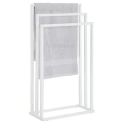 Handtuchhalter KUNO Weiß Mit 3 Handtuchstangen