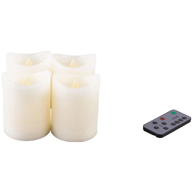 LED-Kerzen - 7,5 X 10 Cm - 4 Stück 1 LED-Kerzen - 7,5 X 10 Cm - 4 Stück