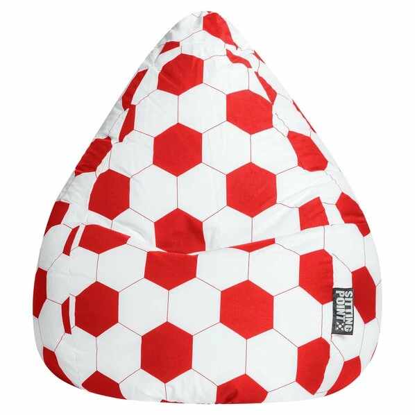 Sitzsack - Rot-weiß - 70x110 Cm 1 Sitzsack - Rot-weiß - 70x110 Cm