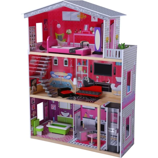 Besttoy - Puppenhaus Mit Möbeln - Ca. 115 X 82,5 X 32 Cm â Bild 2