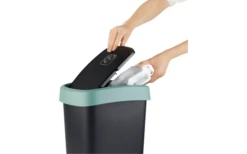 Rotho Twist Abfalleimer Mit Schwing- Und Klappdeckel 10 Liter Horizon Blau -Emile Henry Shop 689406 4830116