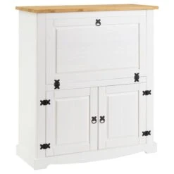 Weinschrank TEQUILA, Kiefer Massiv Weiß/braun, Mexiko Möbel