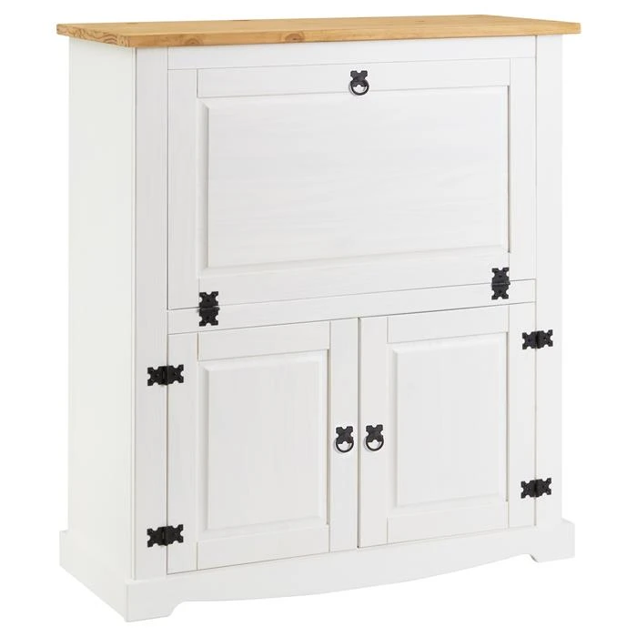 Weinschrank TEQUILA, Kiefer Massiv Weiß/braun, Mexiko Möbel