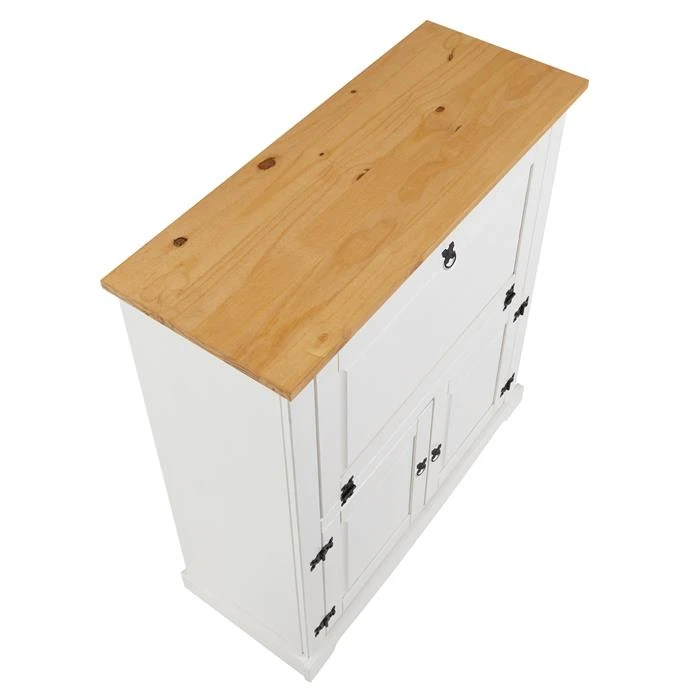 Weinschrank TEQUILA, Kiefer Massiv Weiß/braun, Mexiko Möbel – Bild 4