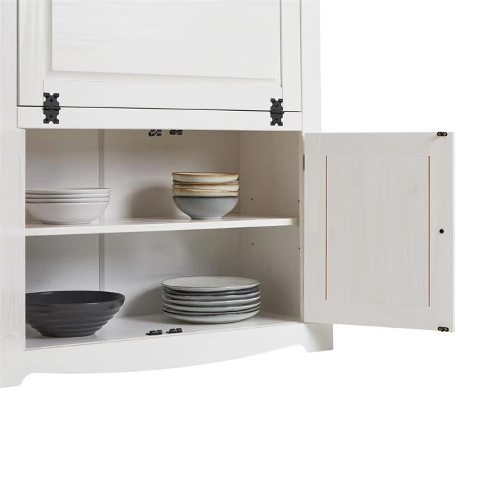 Weinschrank TEQUILA, Kiefer Massiv Weiß/braun, Mexiko Möbel – Bild 5