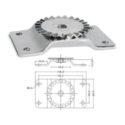 BEFESTIGUNGSPLATTE FÜR AUFROLLVORRICHTUNG SEANOX