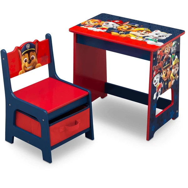 Delta Children Paw Patrol Kinderschreibtisch Und -Stuhl-Set Aus Holz