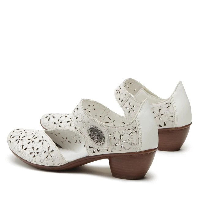 Halbschuhe Rieker - 43786-80 Weiss â Bild 2