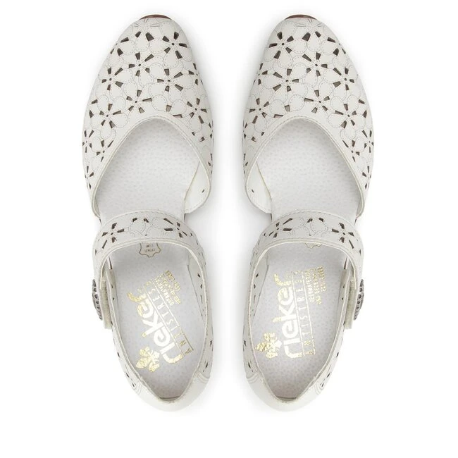 Halbschuhe Rieker - 43786-80 Weiss â Bild 4