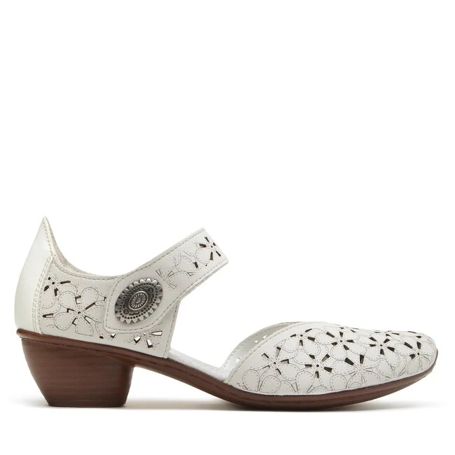 Halbschuhe Rieker - 43786-80 Weiss