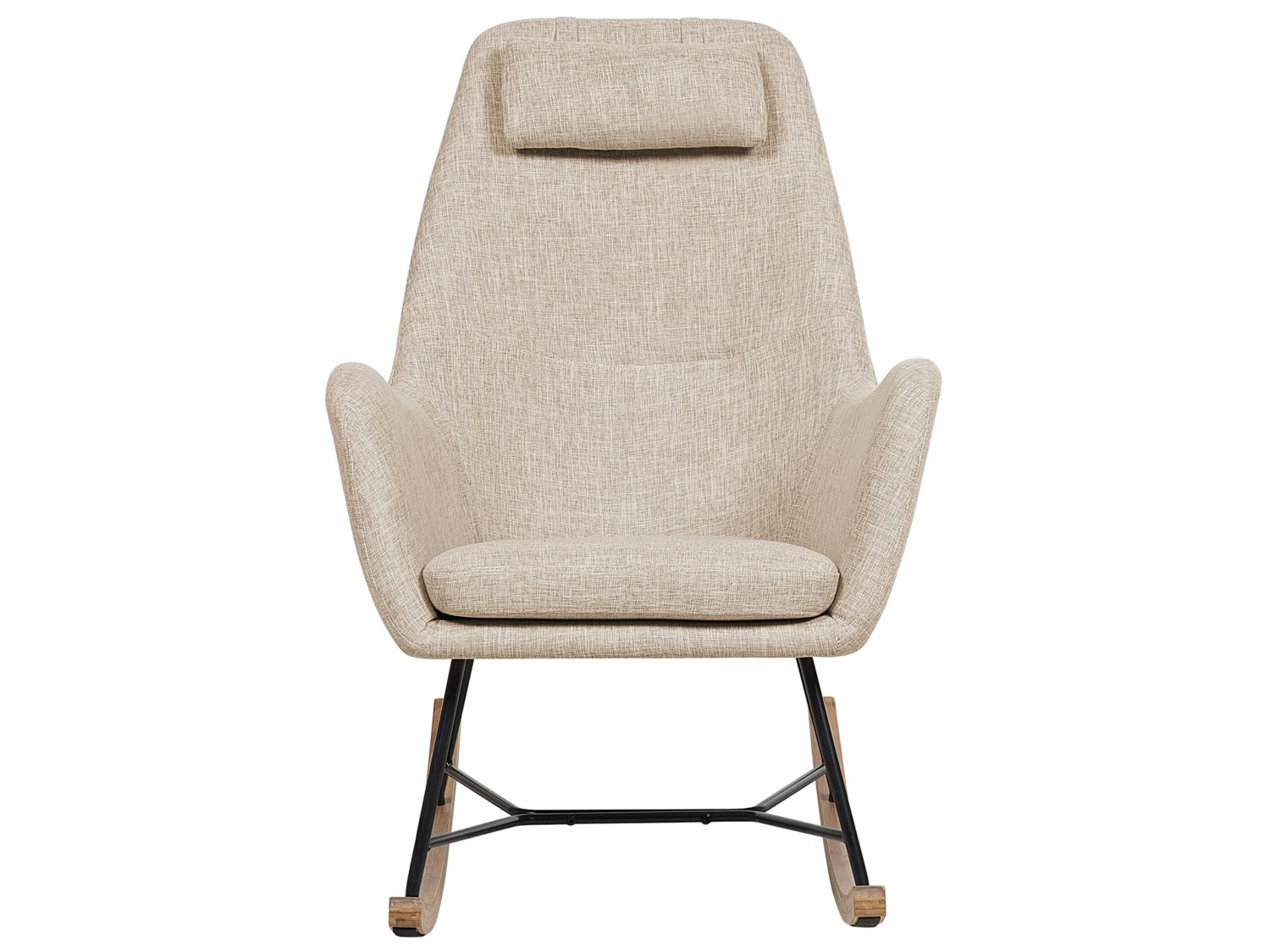 Schaukelsessel Polsterbezug Hellbeige ARRIE – Bild 6