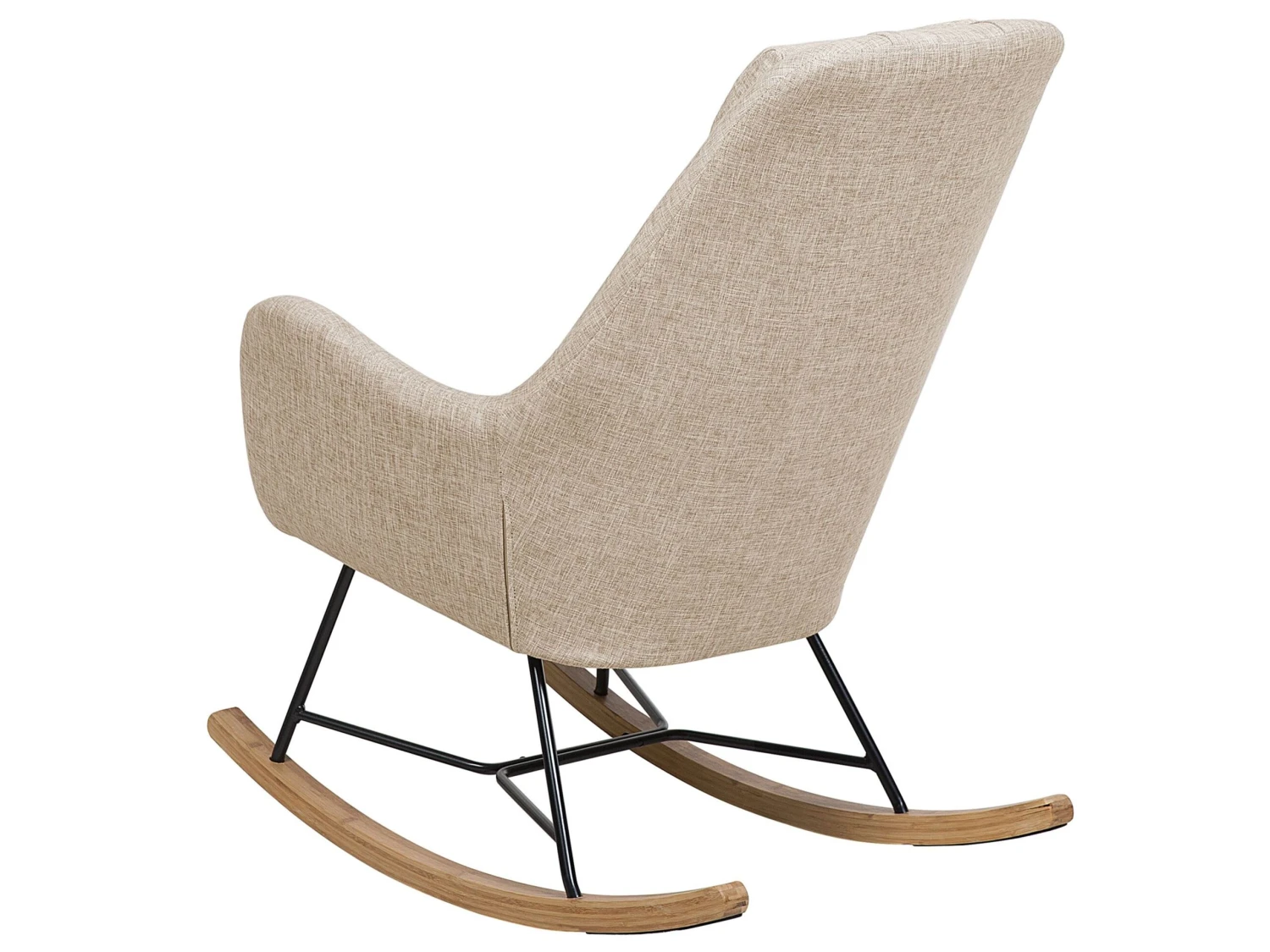 Schaukelsessel Polsterbezug Hellbeige ARRIE – Bild 7