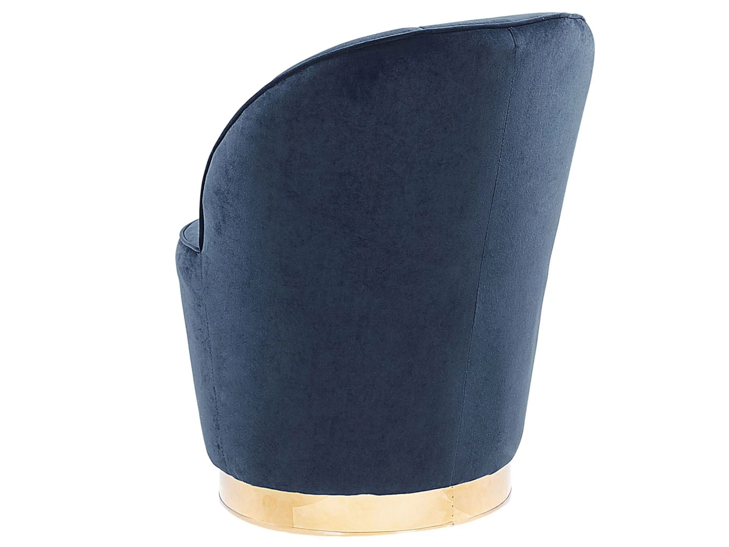 Sessel Samtstoff Dunkelblau / Gold Halbrund ALBY 4 Sessel Samtstoff Dunkelblau / Gold Halbrund ALBY – Bild 4