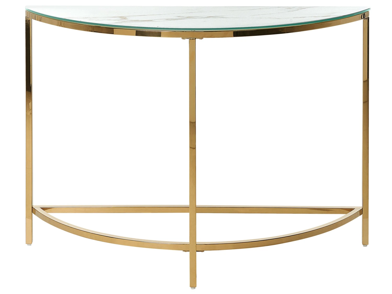 Konsolentisch Weiß / Gold Marmor Optik ORITA – Bild 3