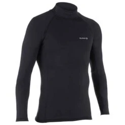 UV-Shirt Langarm Herren UV-Schutz 50+ 900 Fleece Schwarz